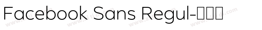 Facebook Sans Regul字体转换